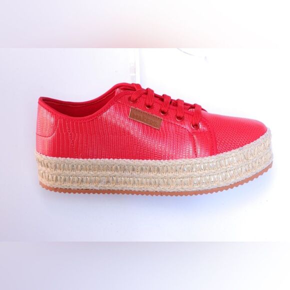 Red Espadrilles Sneakers - Picture 1 of 9